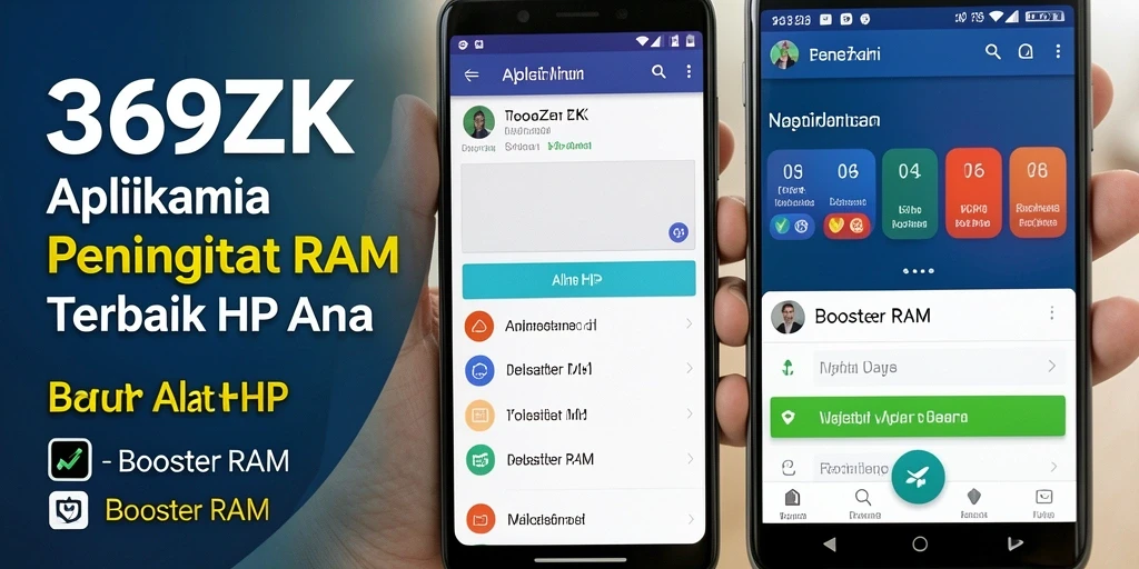 Tampilan antarmuka 369ZK yang modern dan fungsional sebagai Booster RAM.