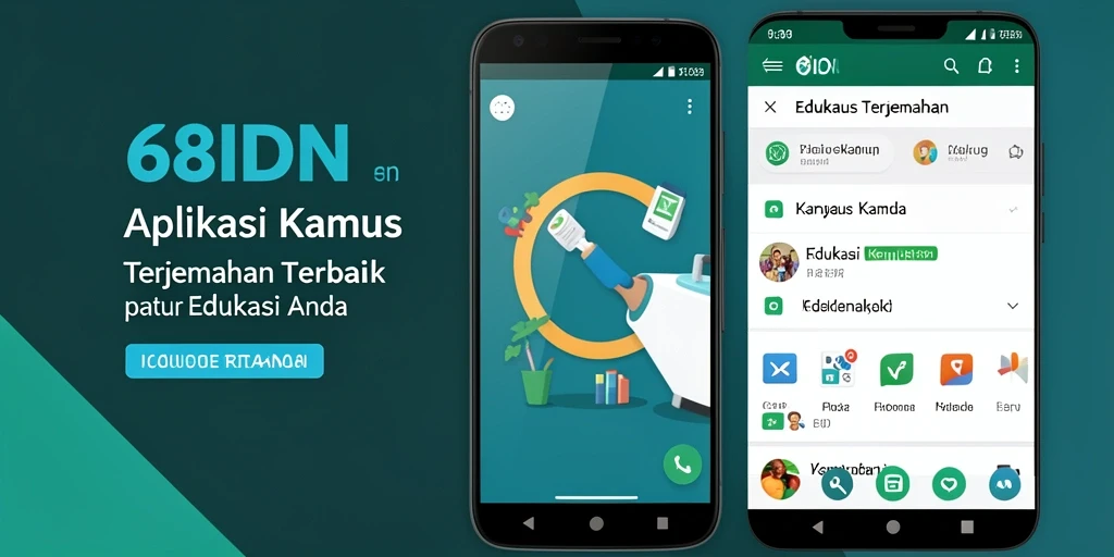 Antarmuka 68IDN yang sederhana dan menarik untuk Kamus Terjemahan.