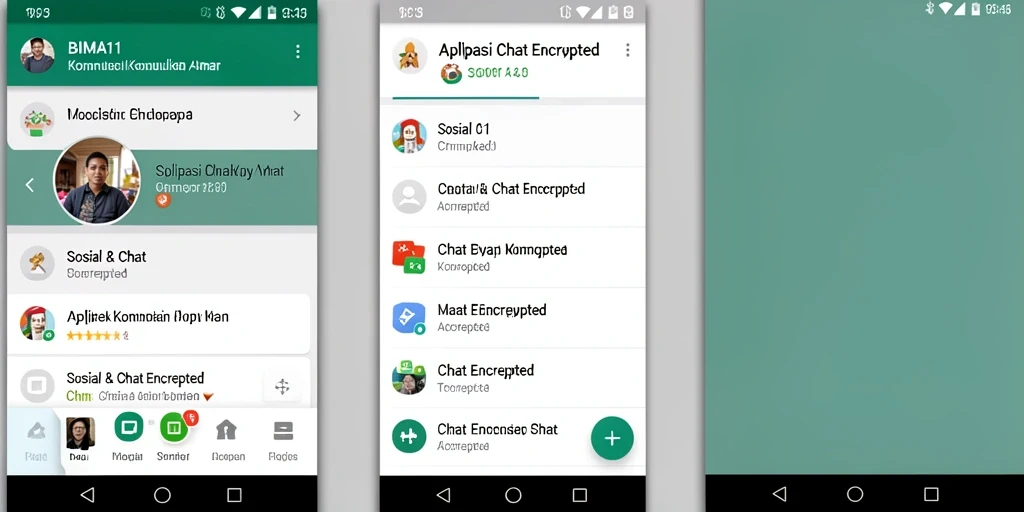 Antarmuka modern dan fungsional dari BIMA11 untuk chatting aman.