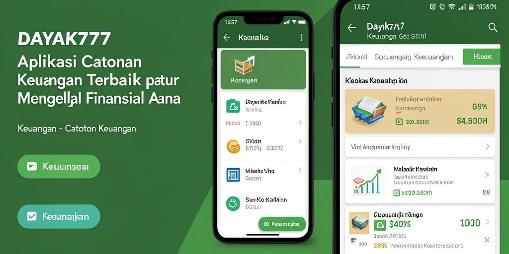 Tampilan antarmuka utama aplikasi Catatan Keuangan DAYAK777 yang menarik dan fungsional.