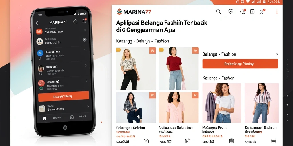 Tampilan antarmuka aplikasi MARINA77 yang menarik dan mudah digunakan.
