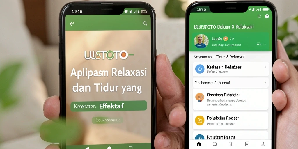 Tampilan antarmuka pengguna UUSTOTO yang mendukung relaksasi.